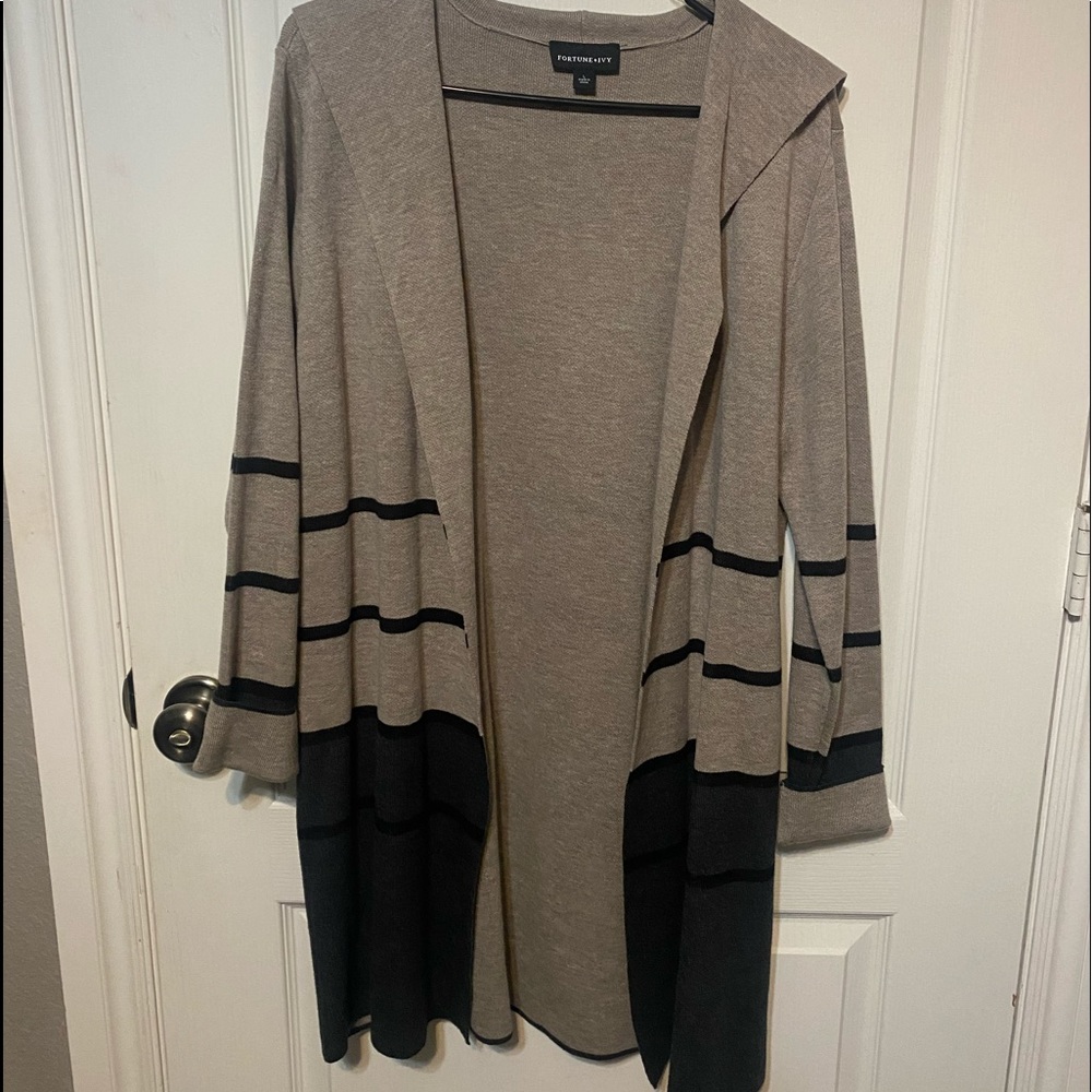Fortune Ivy Long Cardigan, Size Large